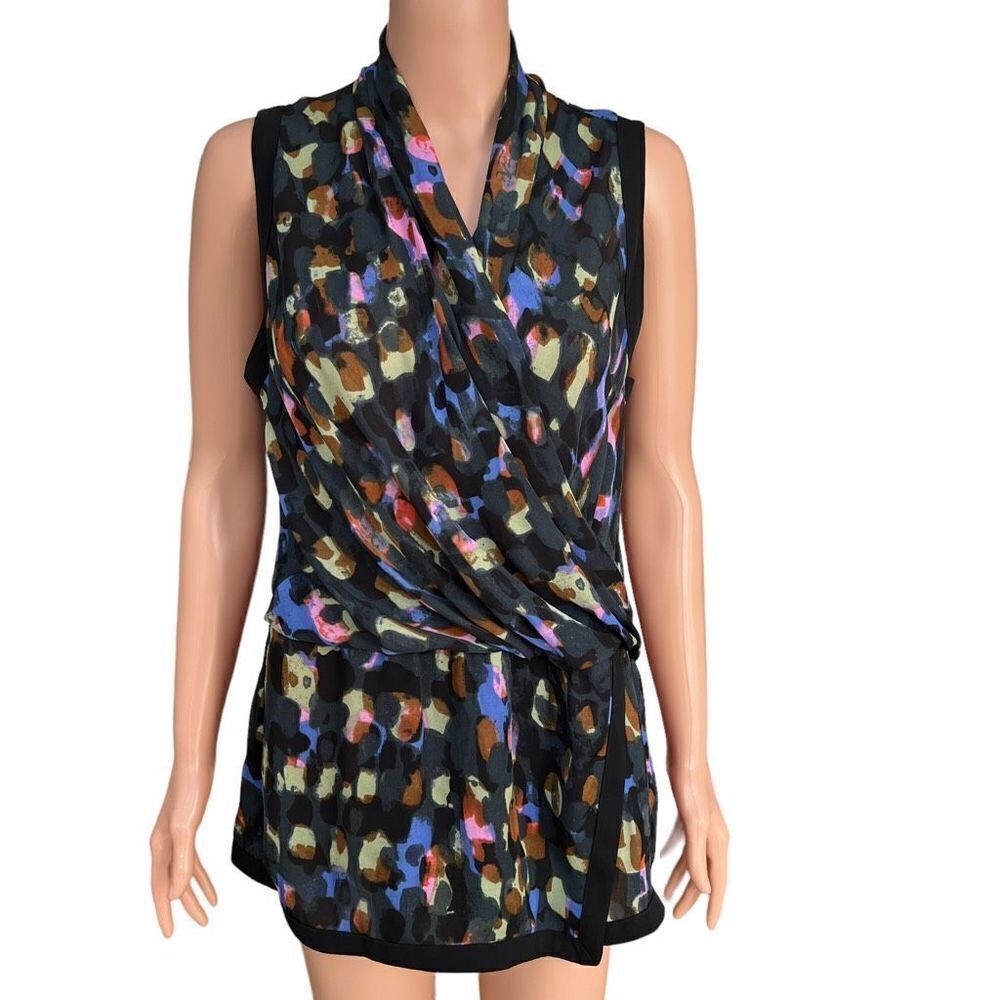 CAbi Flaunt Wrap Sleeveless Tank Blouse size M